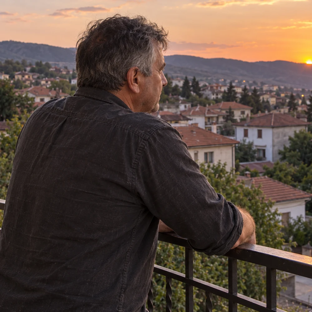 Muškarac tokom mirne večeri kod kuće